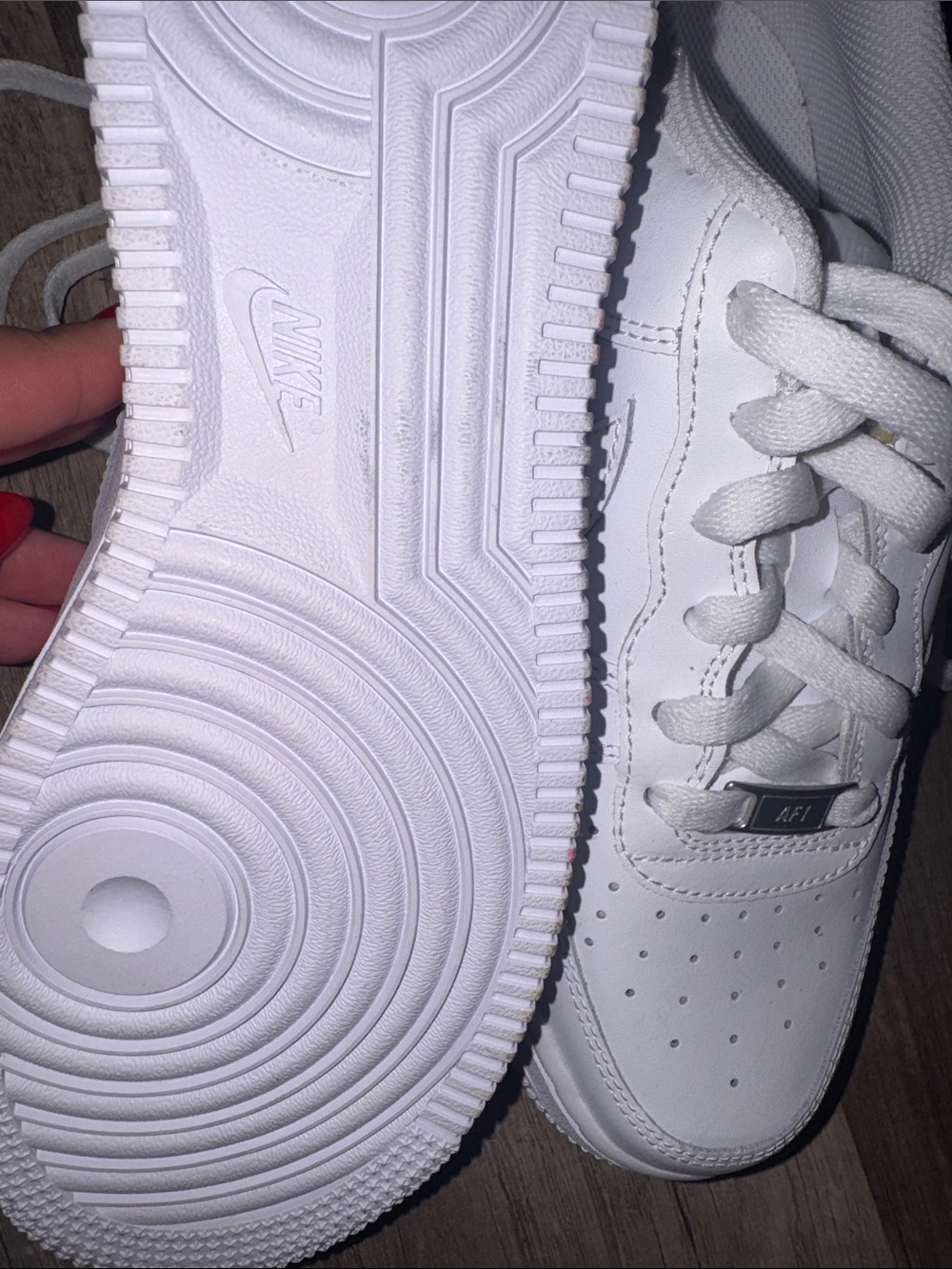 AF 1 Classic White Leather Sneakers - Picture 2 of 2
